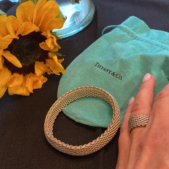Tiffany & Co. Mesh bracelet and ring - Picture 1 of 6